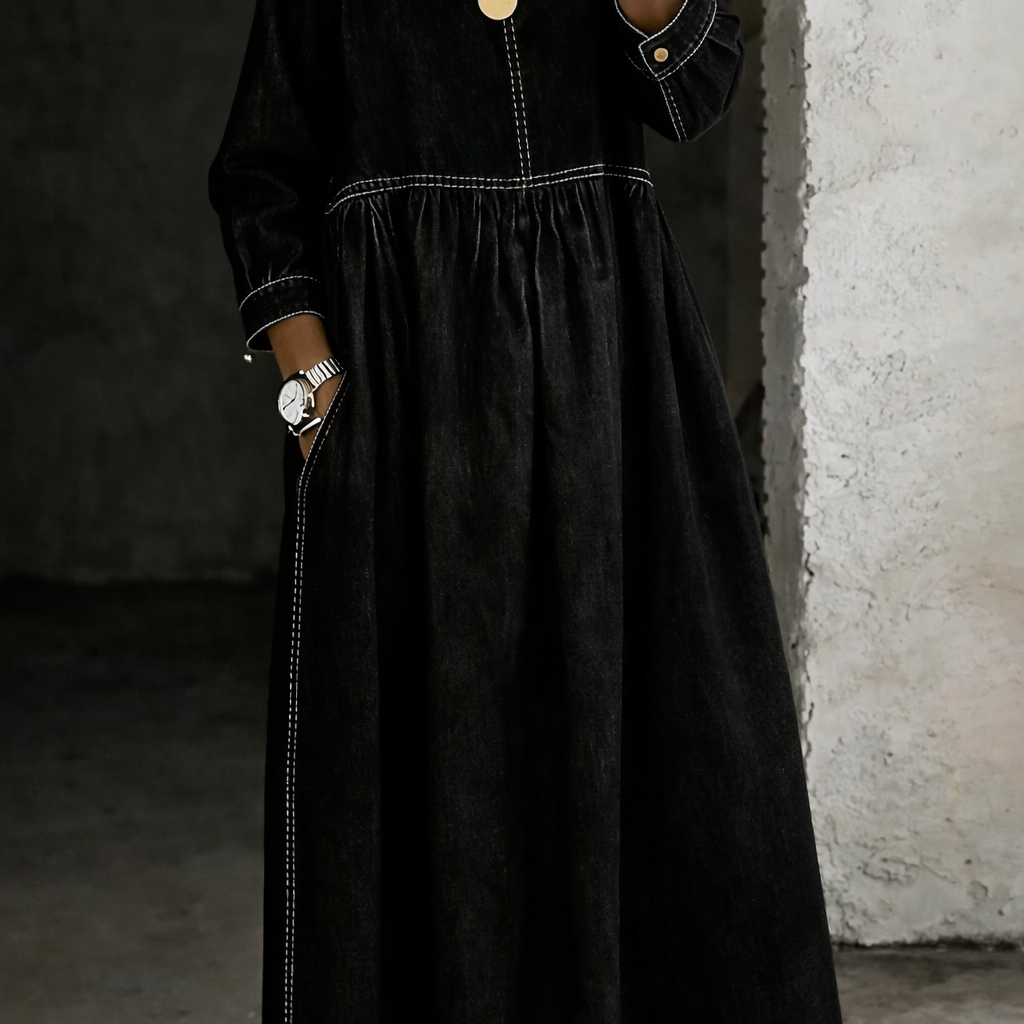Olivia | Denim Maxi Kleit