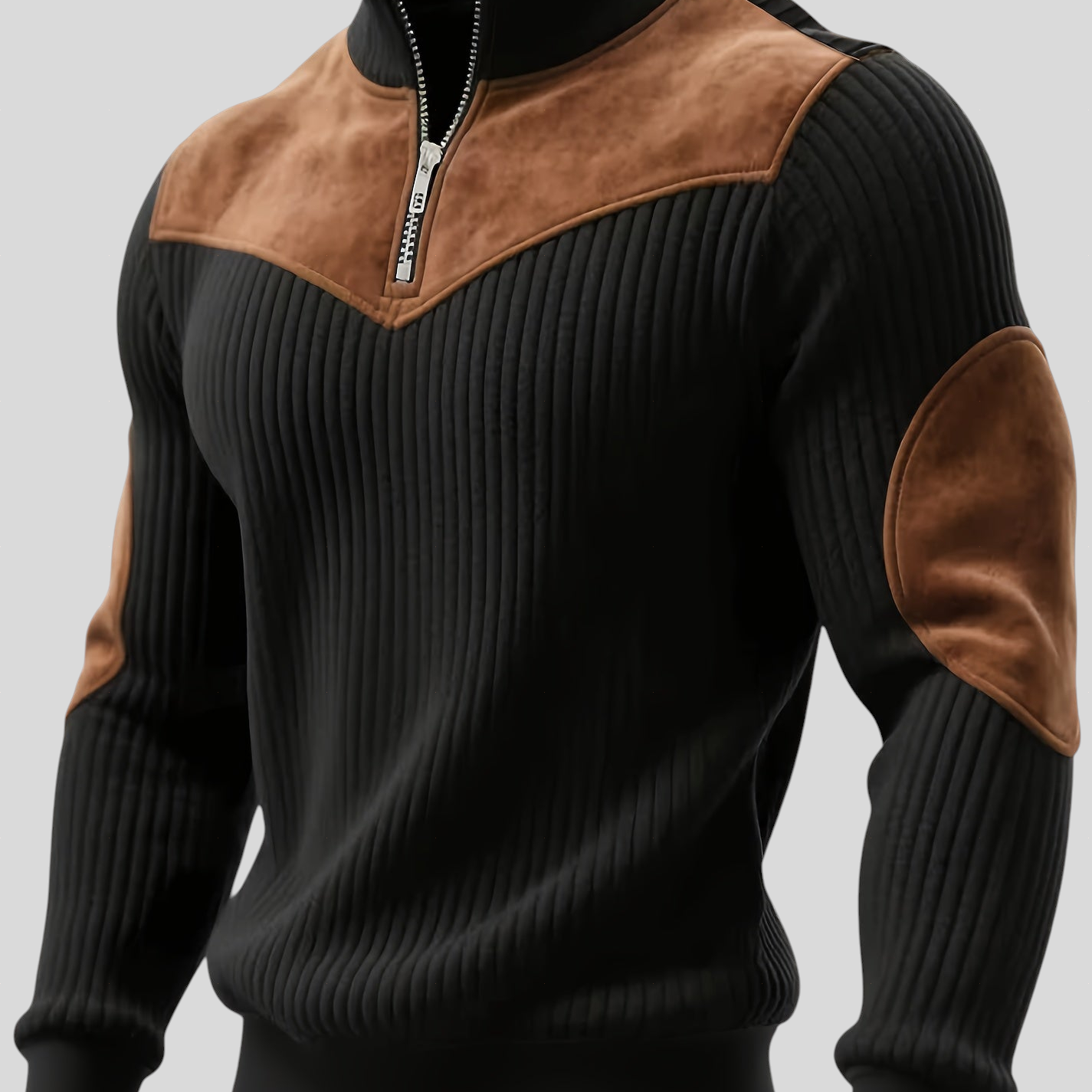 Kortez – Mugav Kootud Kampsun Pooltõmblukuga