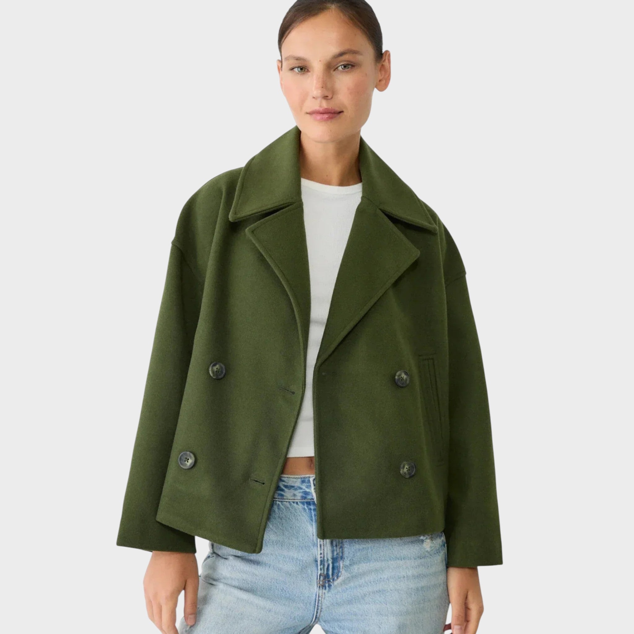 Blanka - Lühike Topeltkinnisega Jakk - Šikk Ülemine Riietus